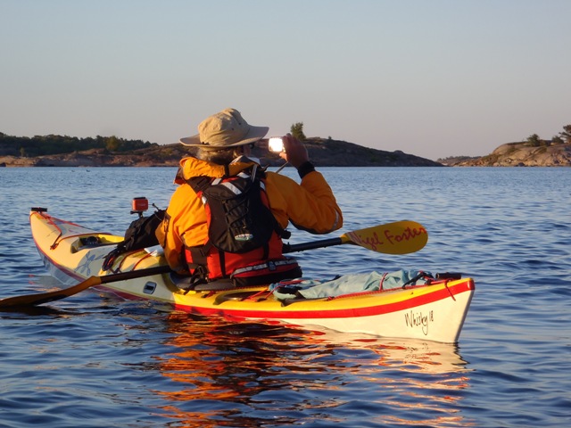 Russell Farrow of Sweetwater Kayaks paddles Whisky18 in Aland