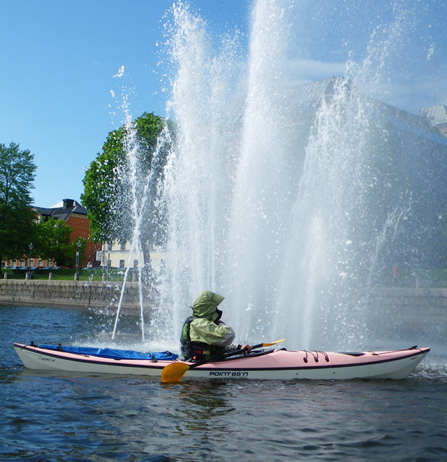 Side view of pink Cappuccino, nigel foster design