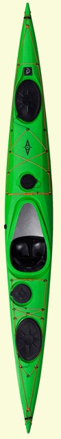 Top view of Whisky 16 Tourer in lime green