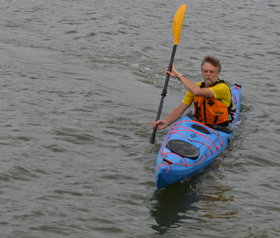 Nigel Foster paddling Blue Whisky 16 Rocker